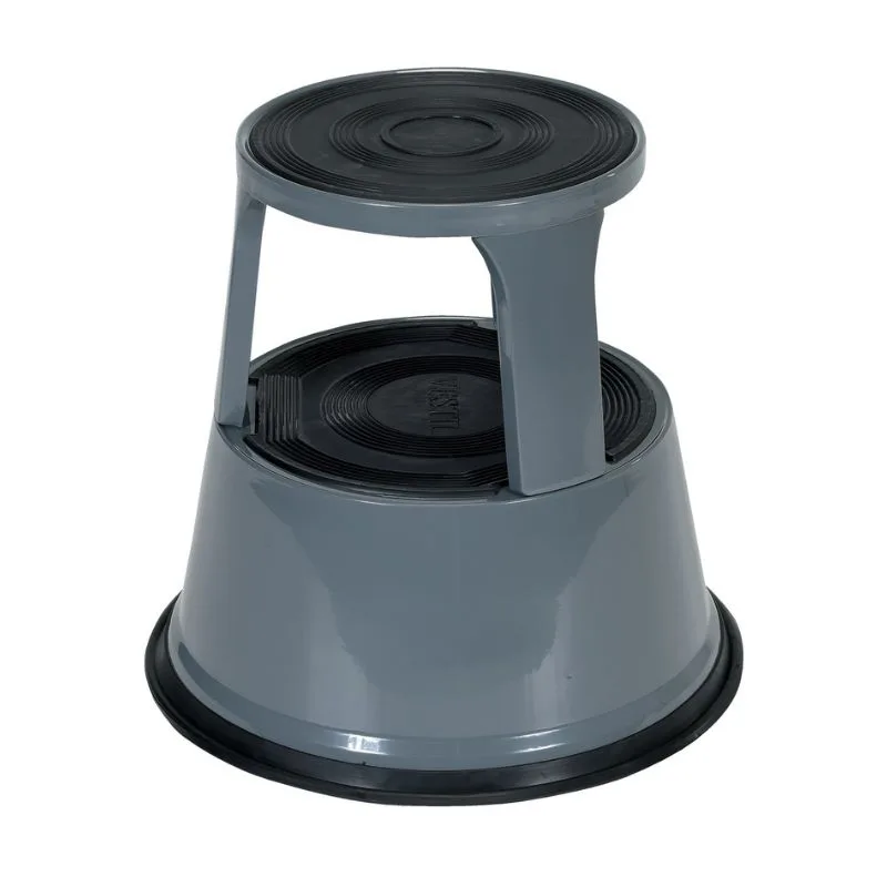 Vestil STEP-17-GY Steel Rolling Step Stool