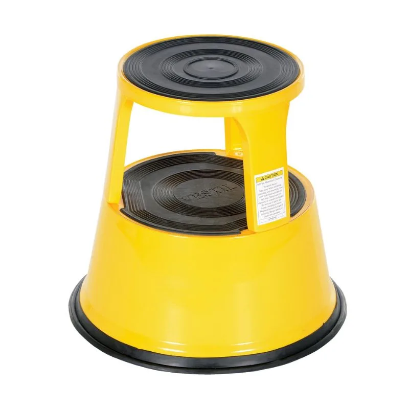 Vestil STEP-17-Y Steel Rolling Step Stoo