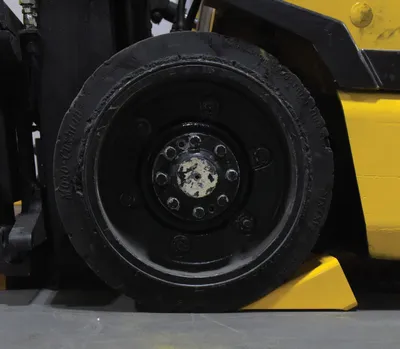 Vestil SWC-9 wheel chock shown from an alternate angle