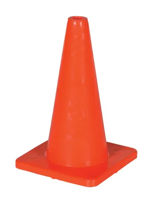 Vestil TC-18-SD 100% PVC Standard Duty Traffic Cone 1