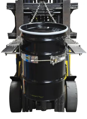 Vestil TDR-30-SS drum handling equipment shown from an alternate angle