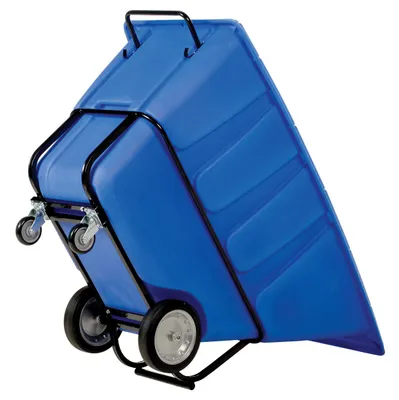 Vestil TDT-100-HD-BLUE tilt truck shown from an alternate angle