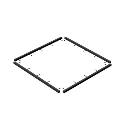Vestil TG-5S-F-BK 100% Recycled Plastic Tree Grate Frame Square