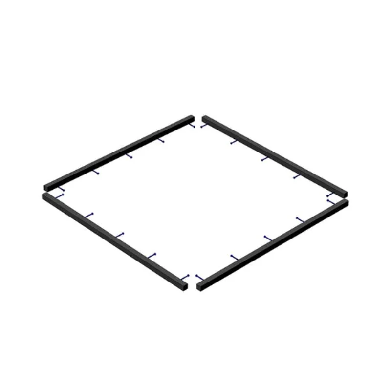 Vestil TG-5S-F-BK 100% Recycled Plastic Tree Grate Frame Square