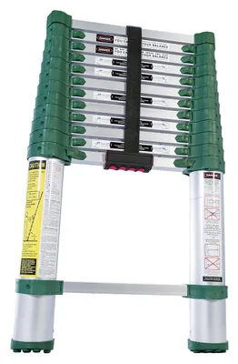 Vestil TLAD-12-1A telescopic ladder shown from an alternate angle