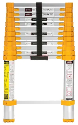 Vestil TLAD-12 telescopic ladder shown from an alternate angle