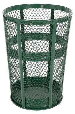 Vestil TR-MXR-48-GN Steel Trash Receptacle Round 2