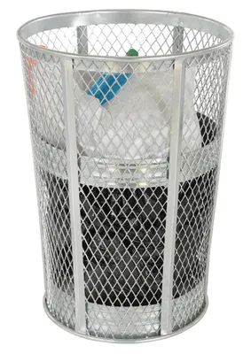 Vestil TR-MXR-48-HDG Galvanized Steel Trash Receptacle Round 5