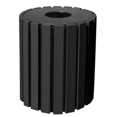 Vestil TR-PR-33-BK 100% Recycled Plastic Trash Receptacle Round (1)