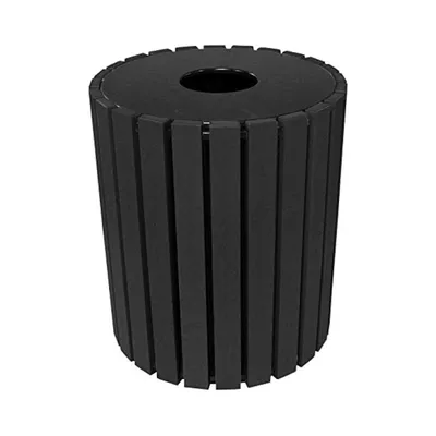 Vestil TR-PR-49-BK Trash Receptacle Poly Round