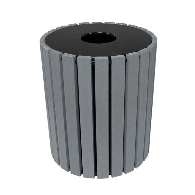 Vestil TR-PR-49-CH Trash Receptacle Poly Round
