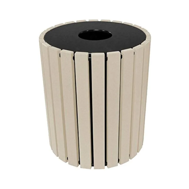 Vestil TR-PR-49-SD Trash Receptacle Poly Round