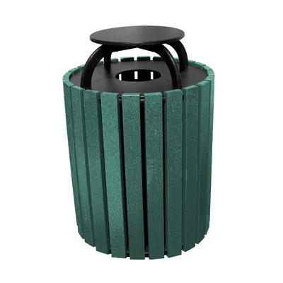 Vestil TR-PRRC-49-GN Trash Receptacle Poly Rain Cap Round