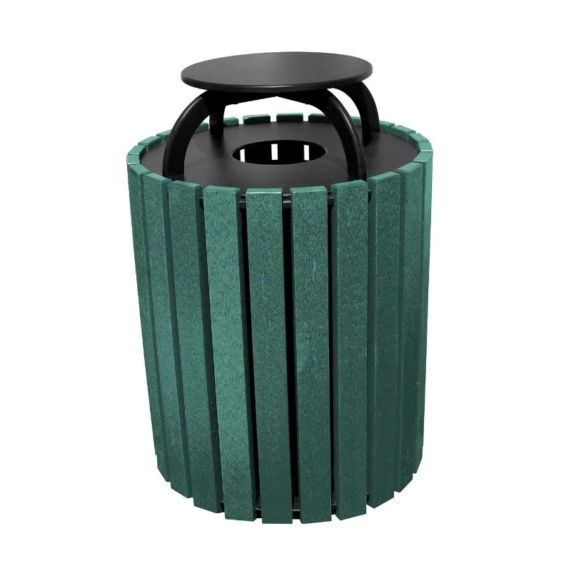 Vestil TR-PRRC-49-GN Trash Receptacle Poly Rain Cap Round