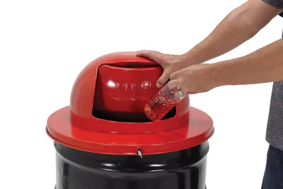 Vestil TRASH-TOP-DD-RD Steel Waste Disposal Top Dual Door 4