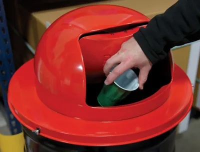 Vestil TRASH-TOP-RD Steel Waste Disposal Top 3