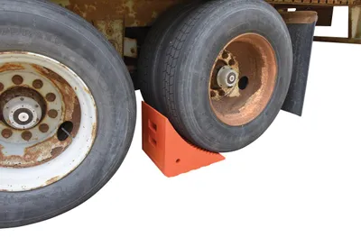 Vestil URWC-25 wheel chock shown from an alternate angle