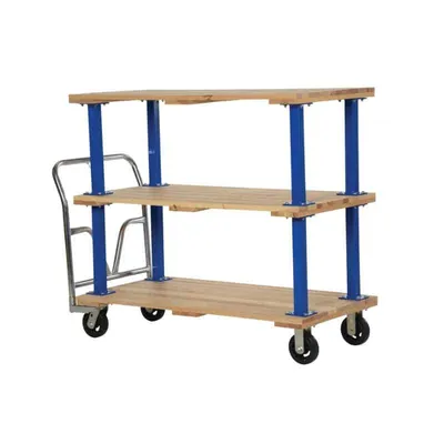 Vestil VHPT/TD-2754 Hardwood Triple Deck Platform Cart