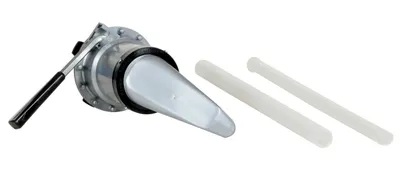 Vestil VLDP drum pump shown from an alternate angle