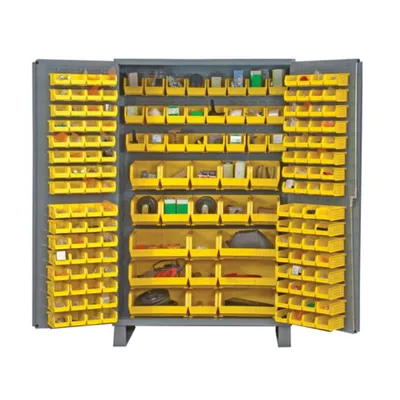 Vestil VSC-JC-171 Steel/Plastic Storage Cabinet with 171 Yellow Bins