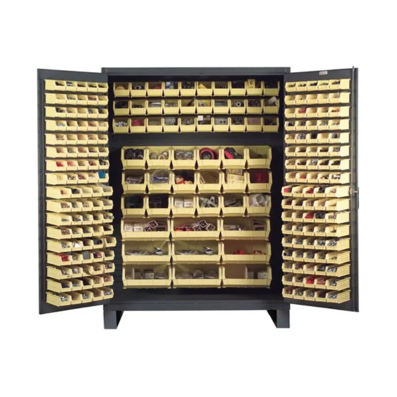 Vestil VSC-SSC-227 Steel/Plastic Storage Cabinet with 227 Yellow Bins