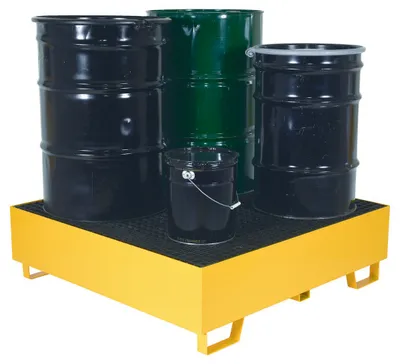 Vestil VSRB-YL-4 Steel Drum Retention Basin 3