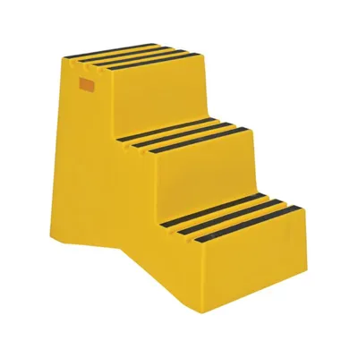Vestil VST-3-Y Polyethylene 3-Step Step Stool