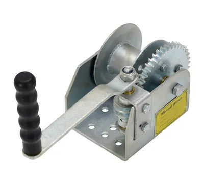 Vestil WALL-S Steel Single Wall Mounted Hand Winch 1