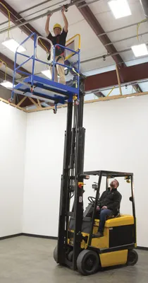 Vestil WP-3648-CA Steel Work Platform With Poly Casters 6
