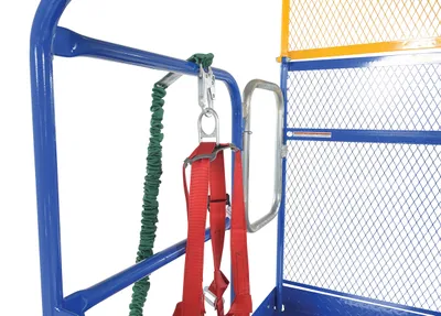 Vestil WP-4848-CA-84B-DD-FF Steel Full Featured Work Platform With Poly Casters 3