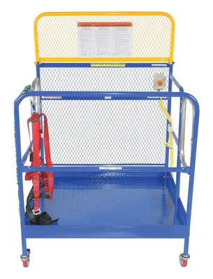 Vestil WP-4848-CA-DD-FF Steel Full Featured Work Platform With Poly Casters and 2 Door Entry 2