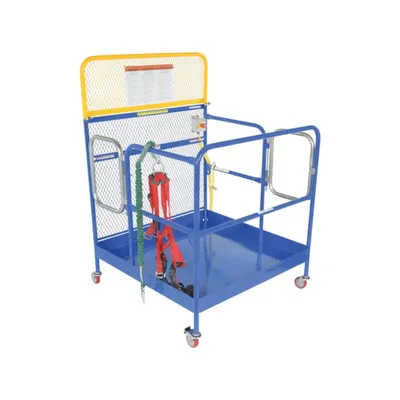 Vestil WP-4848-CA-DD-FF Steel Full Featured Work Platform With Poly Casters and 2 Door Entry 3