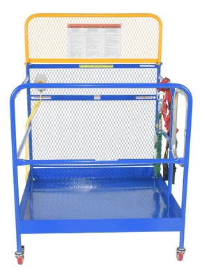 Vestil WP-4848-CA-FF Steel Full Featured Work Platform With Poly Casters 2