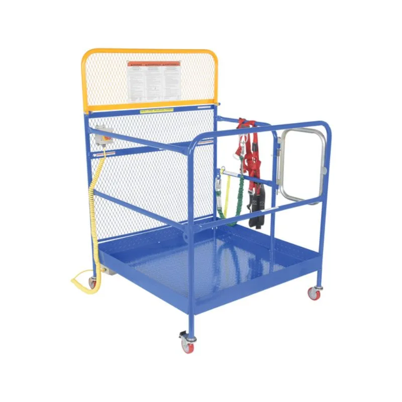 Vestil WP-4848-CA-FF Steel Full Featured Work Platform With Poly Casters
