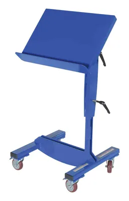 Vestil WPT-1624 mobile tilting work table shown from an alternate angle