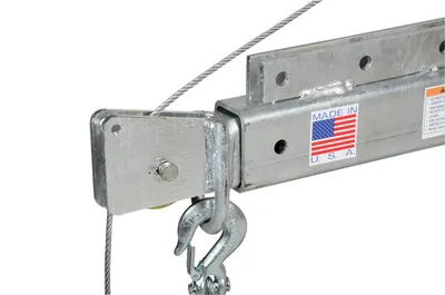 Vestil WTJ-E-15-3-DC-GAL Galvanized Steel DC Powered Jib Crane 2