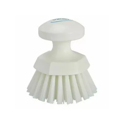 Vikan 4.3-inch Round Stiff Hand Scrub