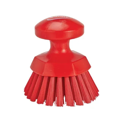 Vikan 4.3-inch Round Stiff Hand Scrub