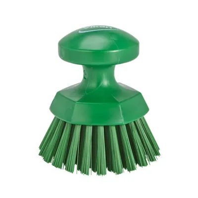 Vikan 4.3-inch Round Stiff Hand Scrub