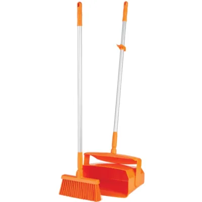 Vikan Lobby Dustpan w/Broom 14.6 Inch