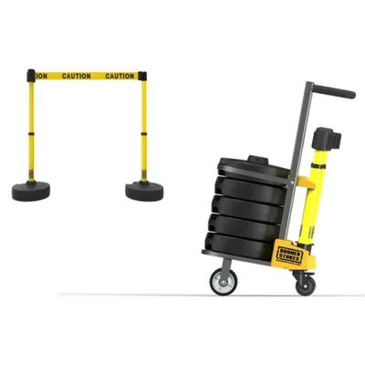 Vestil WBS-CART-Y Metal-Plastic Web Barrier Cart Package