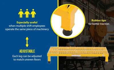Vestil AHW-L-2436 Steel Adjustable Work-Mate Stand - product feature image