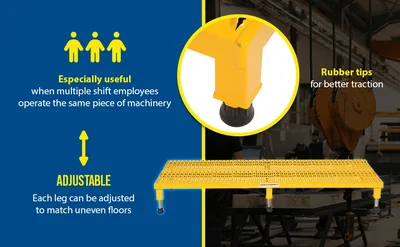Vestil AHW-L-2460 Steel Adjustable Work-Mate Stand - product feature image