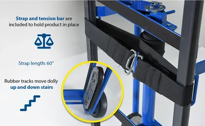 Vestil APPL-750-B Steel Ratchet Appliance Cart - product feature image
