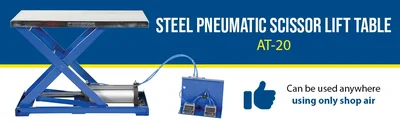 Vestil AT-20 Steel Pneumatic Scissor Lift Table - product feature image