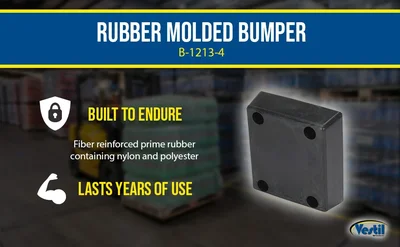 Vestil B-1213-4 Rubber Molded Bumper - product feature image