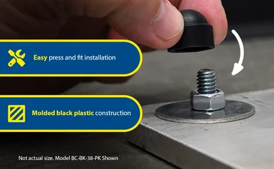 Vestil BC-BK-12-PK Plastic Bolt Cap - product feature image