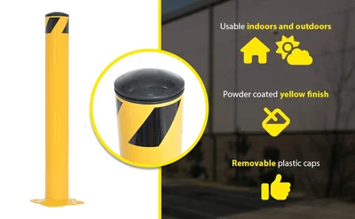 Vestil BOL-36-4.5 Steel Pipe Safety Bollards - product feature image