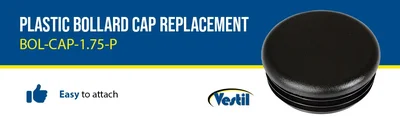 Vestil BOL-CAP-1.75-P Plastic Bollard Cap - product feature image