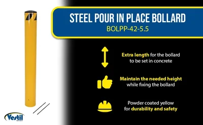 Vestil BOLPP-42-5.5 Pour-In Place Bollard - product feature image